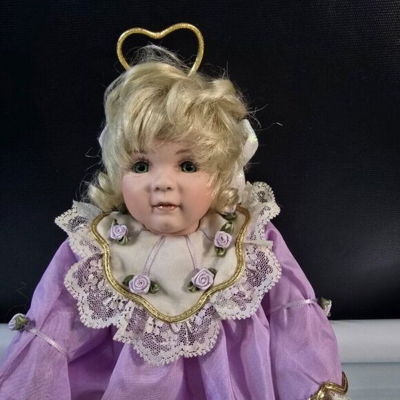 Hamilton Collection 1998 Angel Porcelain Doll Keep Me Safe All Through The Night - Picture 1 of 8